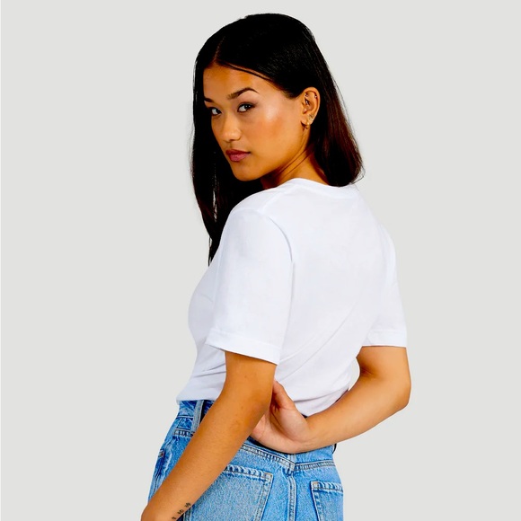 Social Citizen Women’s sweat proof white tshirt vneck - Picture 2 of 2